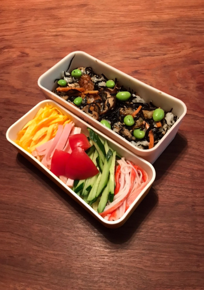 お弁当・・・81冷やし中華とひじきご飯-レシピのメイン写真