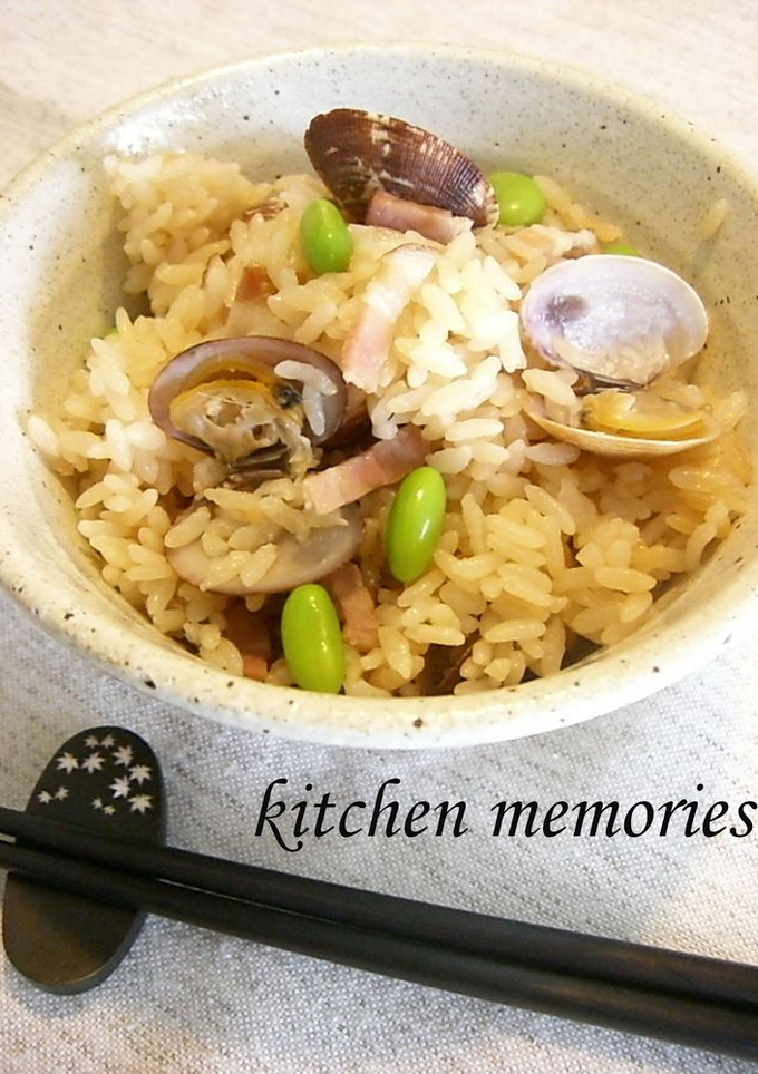 ベーコンとあさりの和風炊き込みご飯-レシピのメイン写真