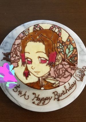 鬼滅の刃 胡蝶しのぶキャラケーキ-レシピのメイン写真