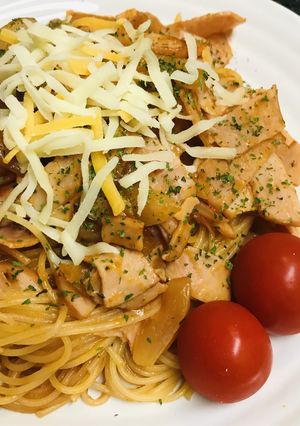 ハム＆玉葱●チーかけケチャップナポリタン-レシピのメイン写真