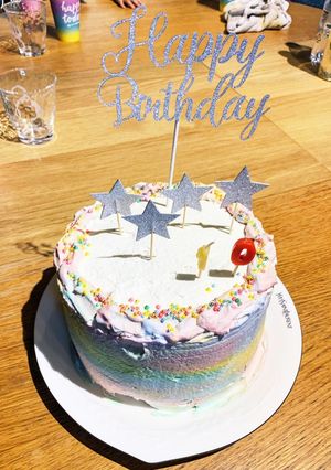 レインボーケーキ-レシピのメイン写真