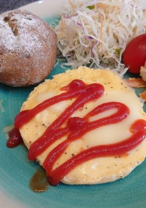 レンジで簡単☆ふわふわオムレツ-レシピのメイン写真