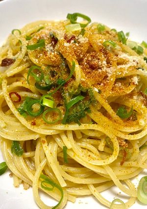 俺流！カラスミと葱のペペロンチーノ-レシピのメイン写真