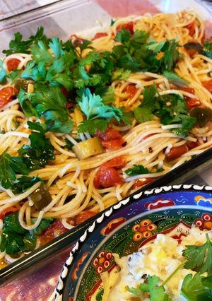 ランチにイタリアンパセリとトマトのパスタ-レシピのメイン写真