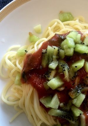 キウイとトマトの冷製パスタ-レシピのメイン写真