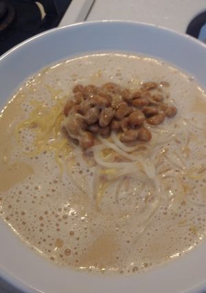 納豆クリームラーメン-レシピのメイン写真
