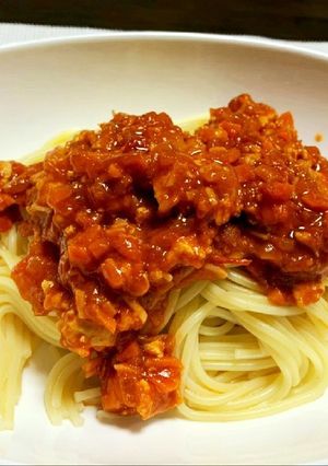 簡単手作り！鶏ひき肉のミートソース♪-レシピのメイン写真