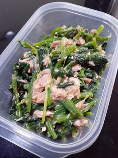 【簡単】ほうれん草とツナの生姜ポン酢和え-レシピのメイン写真