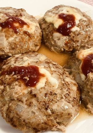 ゆる簡単ハンバーグ☆パン粉なしで出来る♪-レシピのメイン写真