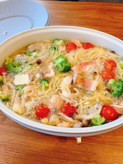ブルーノアクアパッツア風ワンポットパスタ-レシピのメイン写真