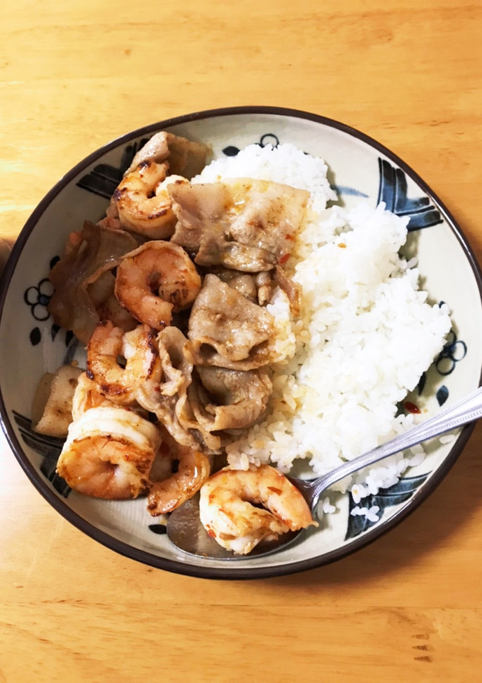 秒速ピリ辛エビ豚炒め-レシピのメイン写真