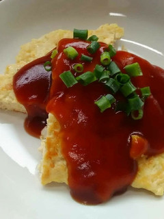 鶏むね肉のジャンボハンバーグ甘酢あんかけ-レシピのメイン写真