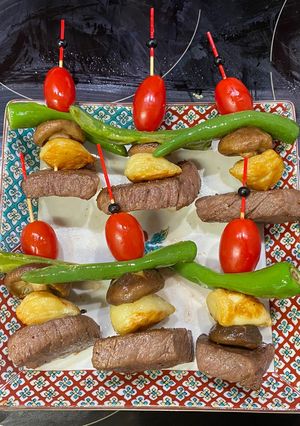 pinchos 牛肉サイコロステーキ-レシピのメイン写真