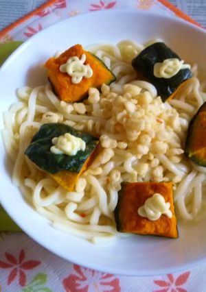 カボチャ載せ冷やしうどん-レシピのメイン写真