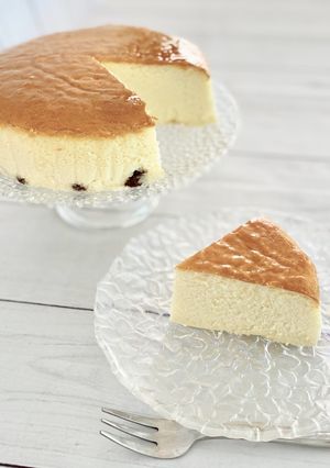 大好きな懐かしのスフレチーズケーキ♪-レシピのメイン写真