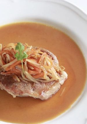 豪華あっさりトンテキ。野菜たっぷりが自慢-レシピのメイン写真