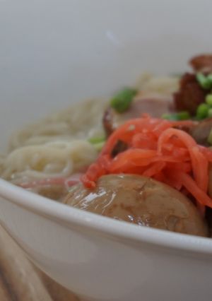 下茹でスープを使ったラーメン【豚の角煮】-レシピのメイン写真