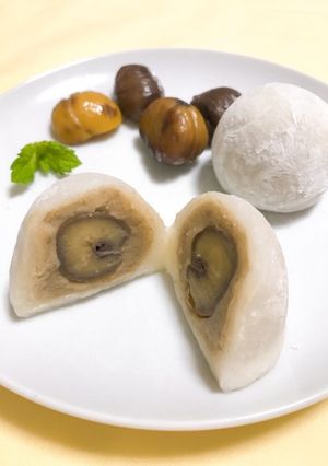 栗好きのための♡栗づくしの栗大福-レシピのメイン写真