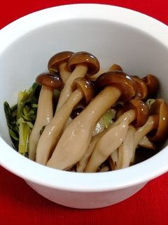 水菜としめじの煮びたし-レシピのメイン写真