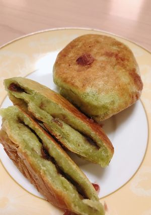 ＼抹茶ホットク／あんこ入りフライパン簡単-レシピのメイン写真