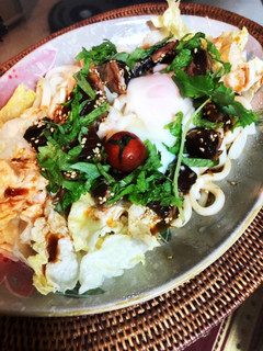 簡単さっぱり、時短カツオのたたきうどん。-レシピのメイン写真
