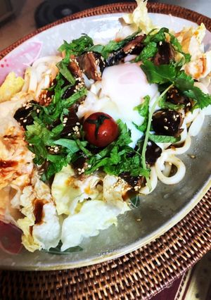 簡単さっぱり、時短カツオのたたきうどん。-レシピのメイン写真