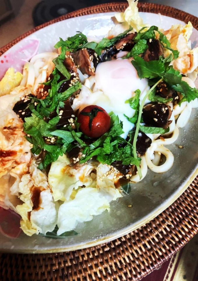 簡単さっぱり、時短カツオのたたきうどん。-レシピのメイン写真