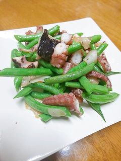 蛸とインゲンのにんにく炒め-レシピのメイン写真