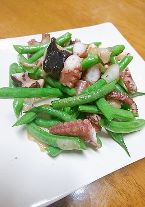 蛸とインゲンのにんにく炒め-レシピのメイン写真