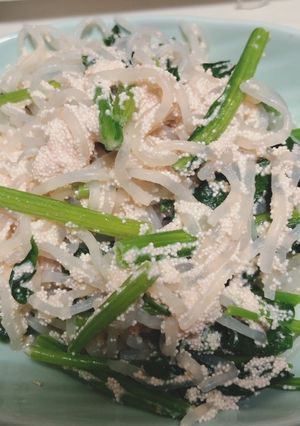 ヘルシー☆しらたきdeたらこパスタ風炒め-レシピのメイン写真