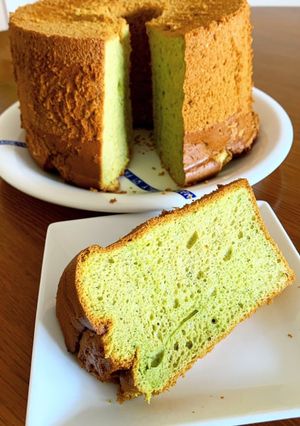 【21cm型】抹茶シフォンケーキ-レシピのメイン写真