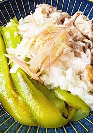 翡翠茄子と豚しゃぶのおろしポン酢-レシピのメイン写真