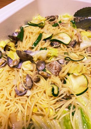 男飯★BRUNO☆和風ボンゴレ親父パスタ-レシピのメイン写真
