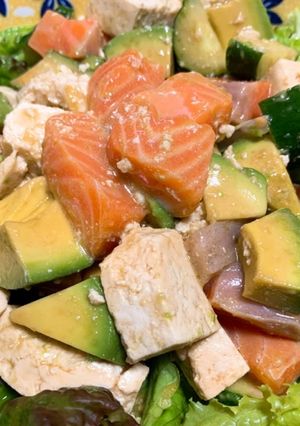 サーモンとアボカドのわさび醤油和え-レシピのメイン写真