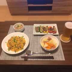 豚キムチ炒飯肉詰め春雨サラダポトフ-レシピのメイン写真