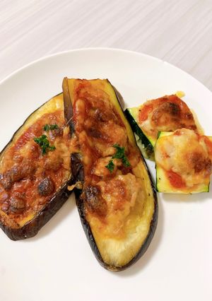 ダイエット　ナスとズッキーニの野菜ピザ-レシピのメイン写真