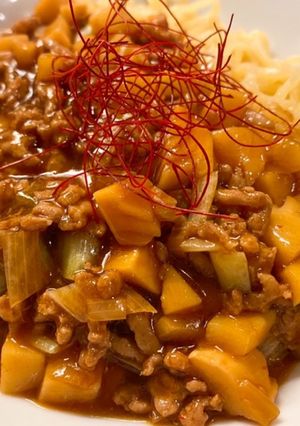 豚挽肉で作るピリ辛ジャージャー麺-レシピのメイン写真