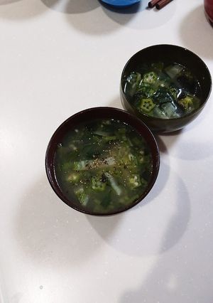 白菜・オクラ・韓国のりで中華風スープ♥️-レシピのメイン写真