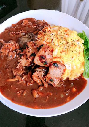 超簡単・オムハヤシライス-レシピのメイン写真