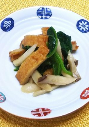 てんぷらとほうれん草とエリンギの炒り煮-レシピのメイン写真