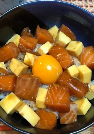 【簡単！】サーモンチーズ丼-レシピのメイン写真