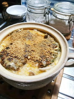 ゴマいっぱいのハンバーグ丼?鍋?-レシピのメイン写真