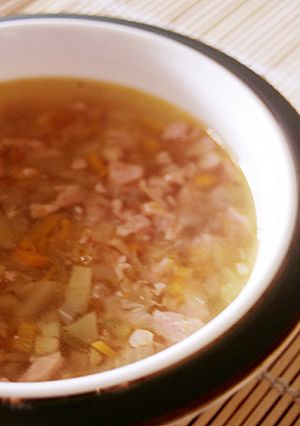 ピリ辛♪梅とザーサイの野菜スープ☆-レシピのメイン写真