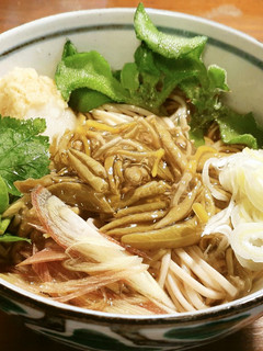 アイスプラントとじゅん菜の冷しかけ蕎麦-レシピのメイン写真