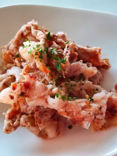 3分で1品!豚肉の梅肉和え♪お弁当にも◎-レシピのメイン写真