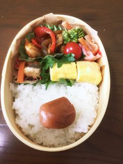 6/8弁当 焼き鳥、鯖の南蛮漬け-レシピのメイン写真
