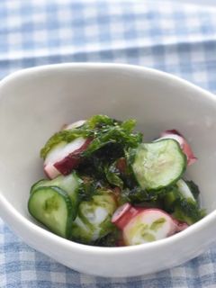 あおさとタコの酢の物-レシピのメイン写真