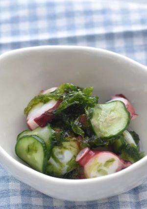 あおさとタコの酢の物-レシピのメイン写真
