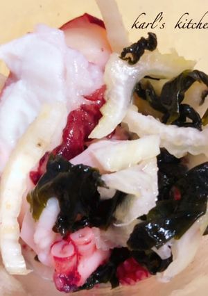 簡単タコわかめセロリの酢の物-レシピのメイン写真