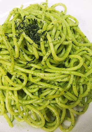 抹茶と新茶のジェノベーゼ風パスタ-レシピのメイン写真